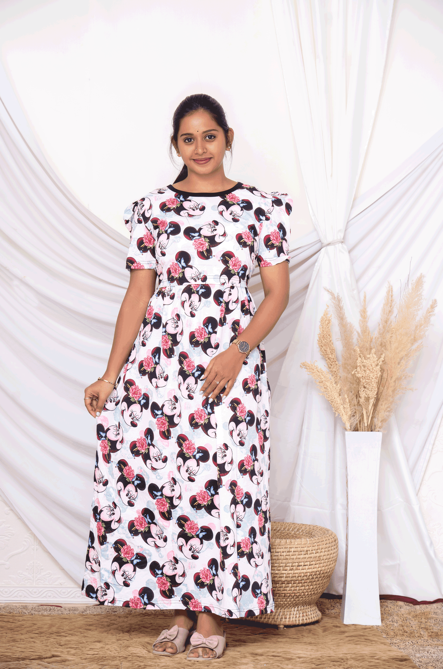 DUAL 2 - zipless feeding  maternity wear DUAL COLOURS [MICKEY MOUSE DESIGN]