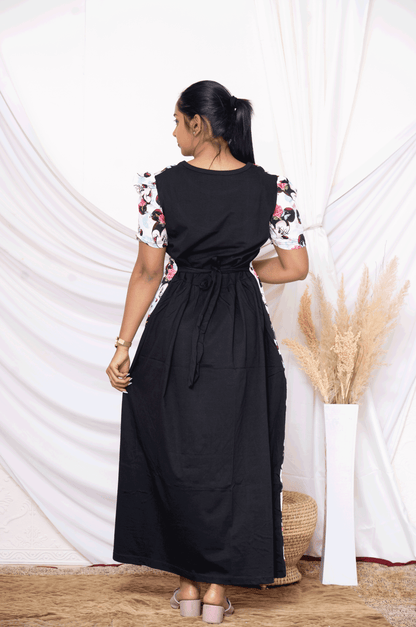 DUAL 2 - zipless feeding  maternity wear DUAL COLOURS [MICKEY MOUSE DESIGN]